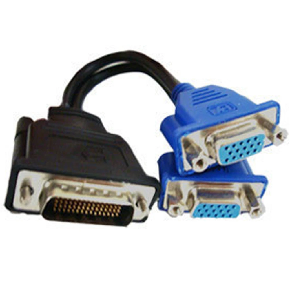 Видео Y сплиттер DMS-59 pin to Dual 15 pin VGA кабель Molex