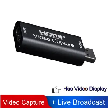 

BEESCLOVER Video Capture Card USB 2.0 HDMI Channel Metal Live Recording Box Supports OBS HD Recording Live Streaming