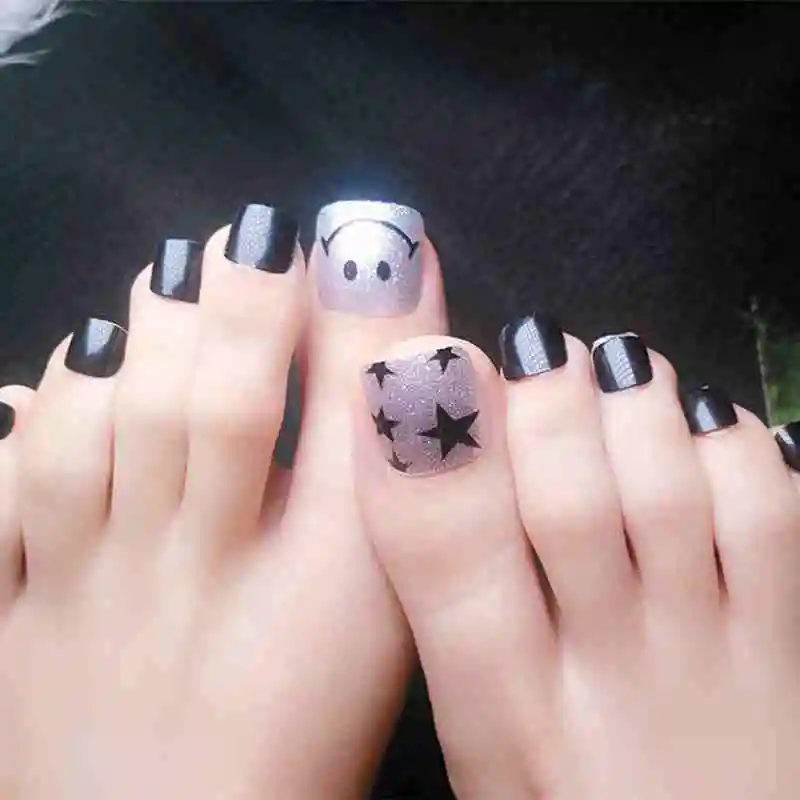 Glossy Rhinestone Pearl Press Toe Nails Full Cover Square - Temu Mexico