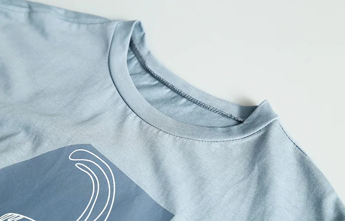Abstract Print T-shirt Female Short Sleeve 2020 Summer New O-Neck Korean Women's Casual Tops Tees Harajuku