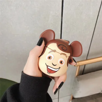 Горячая История игрушек Airpods брелок 3D Динозавр Дейзи Hudi чехол для наушников для Apple Airpods 1 2 Защитная силиконовая крышка брелок - Цвет: FV055