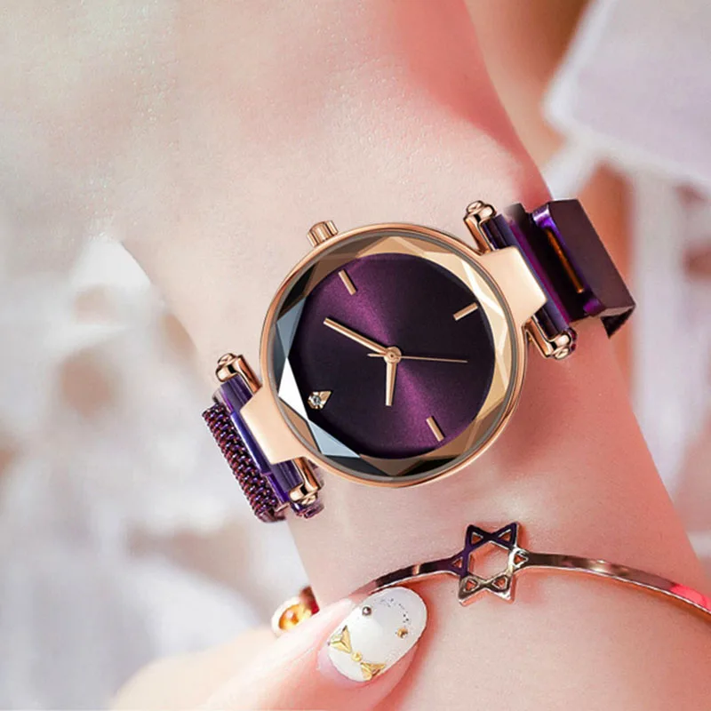 Женские часы-браслет креативные наручные часы Звездное небо магнитные наручные часы со стразами relogio feminino montre femme
