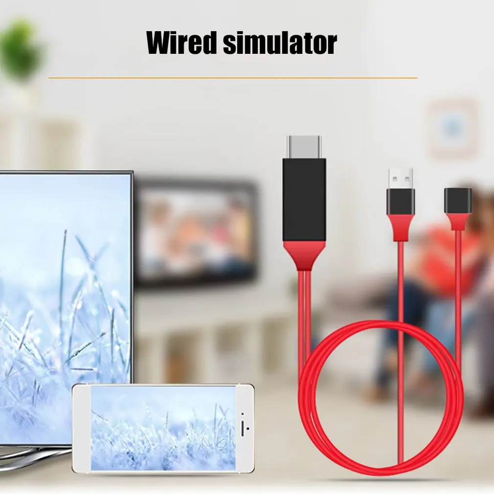 HDMI кабель для iPhone 7 8 X iPad Экран AV к ТВ адаптер 1080p USB зарядное устройство Кабель-адаптер 1 метр