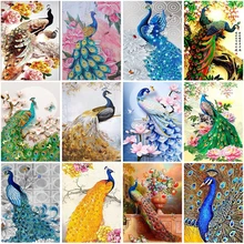 

5D Diamond Painting Animals Cross Stitch Full Square Diamond Embroidery Mosaic Peacock Picture of Rhinestones Home Decoration