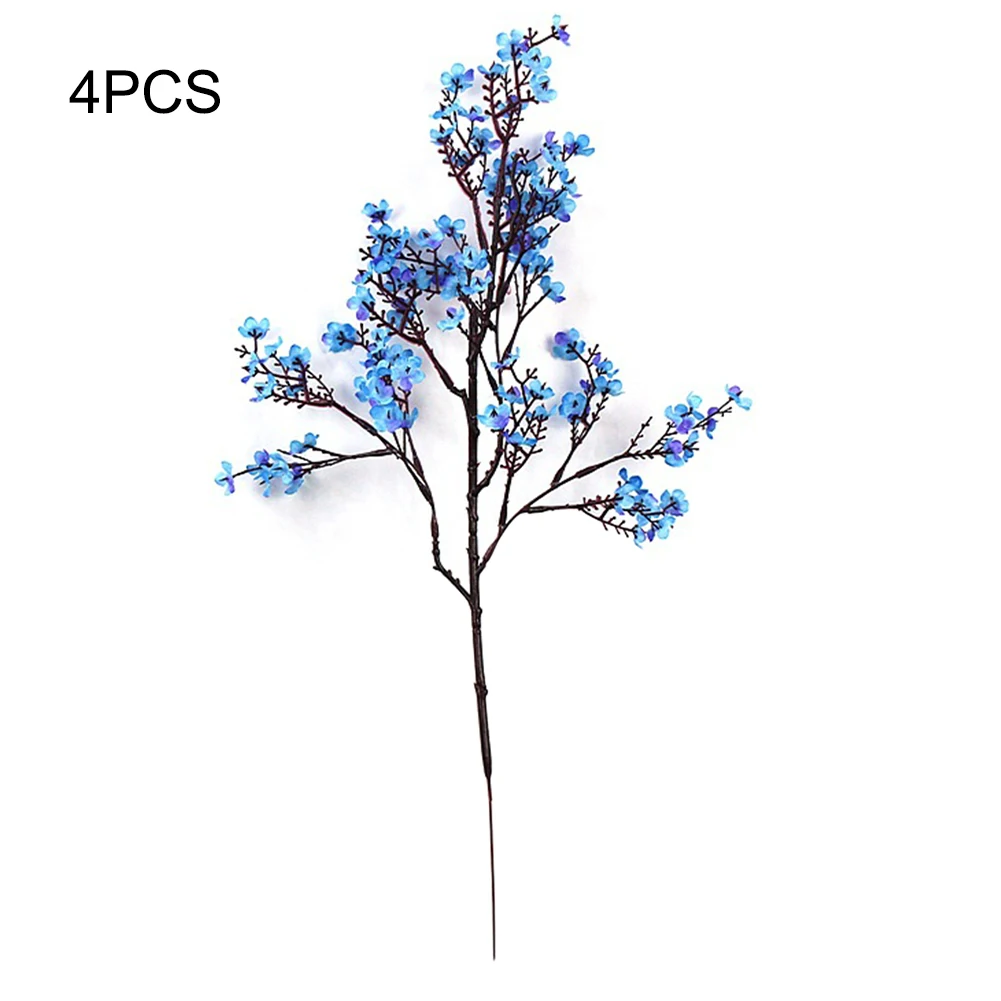 4pcs Artificial Gypsophila Flowers Real Touch Simulation Flower Plant Fake Bride Bouquet For Wedding Home Party Decoration
