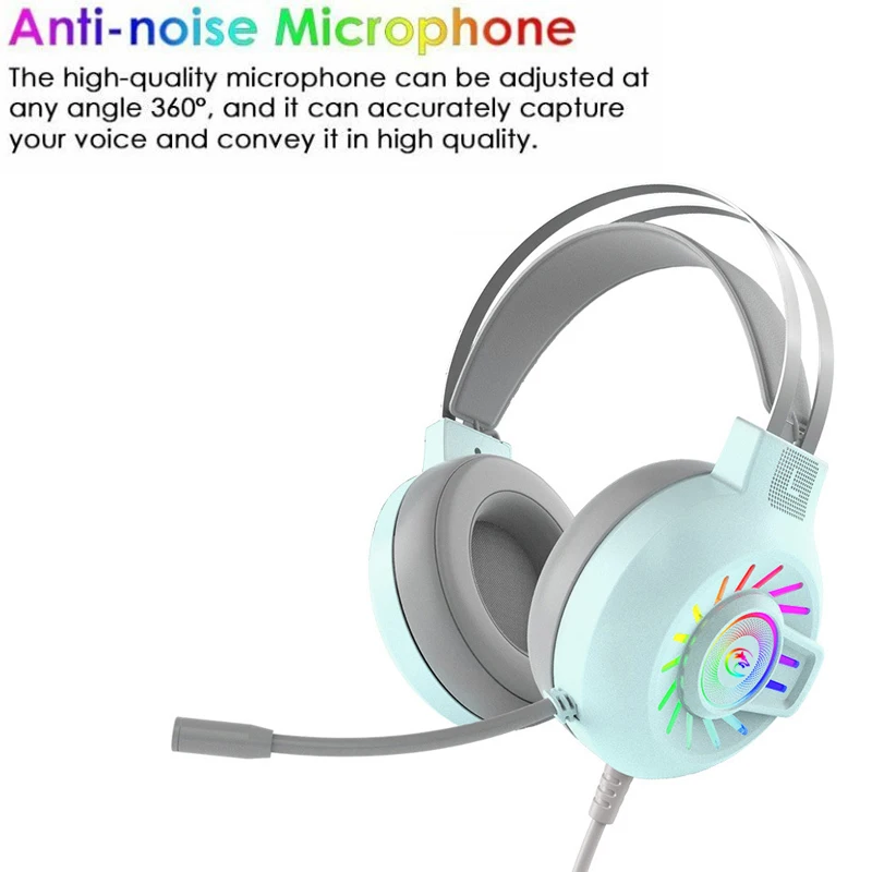 Ottwn M10 Game Headphone Computer headset luminous gaming headset wired chicken 7 1 channel desktop notebook with microphone
