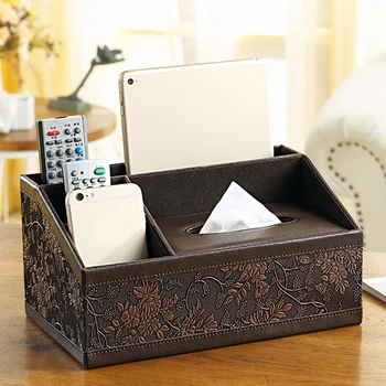 

Simple Desktop Home Car Remote Pen Container Stand Phone Napkin Holder Storage Grids Kitchen Tissue Box Organizer Stylish