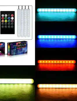 

Car atmosphere lights footlights sound-controlled atmosphere lights LED decorative lights car colorful music rhythm lights