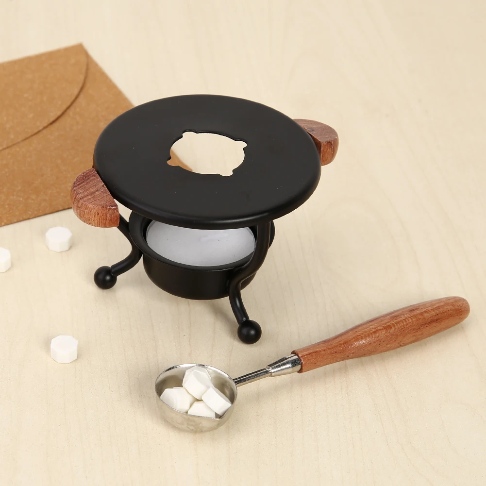 Retro Wax Melting Furnace Sticks Beads Warmer Stove DIY Sealing Stamp Pot 