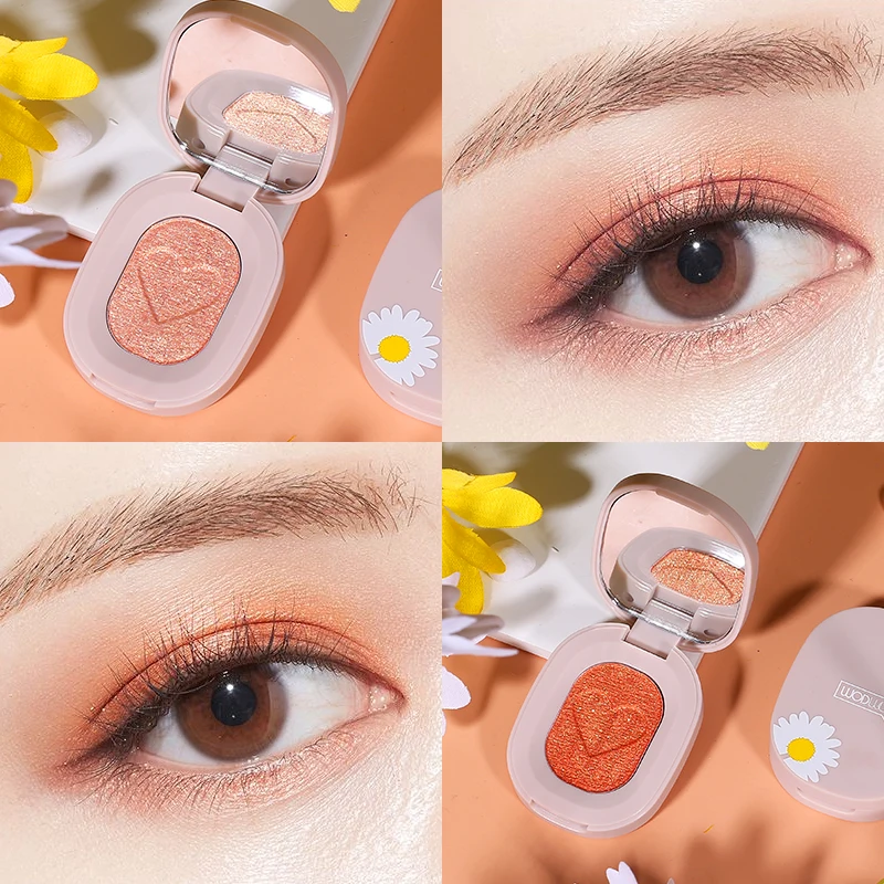 

WODWOD diamond glitter eyeshadow palette with mirror keyboard mini size red brown silver long lasting shimmer eyeshadow MA067