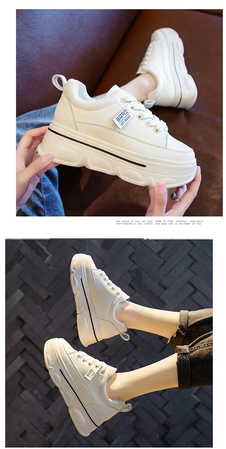 Clogs Platform All-Match Sports Shoes Lady Autumn Round Toe Casual Female Sneakers Fashion Women's Creepers Basket New