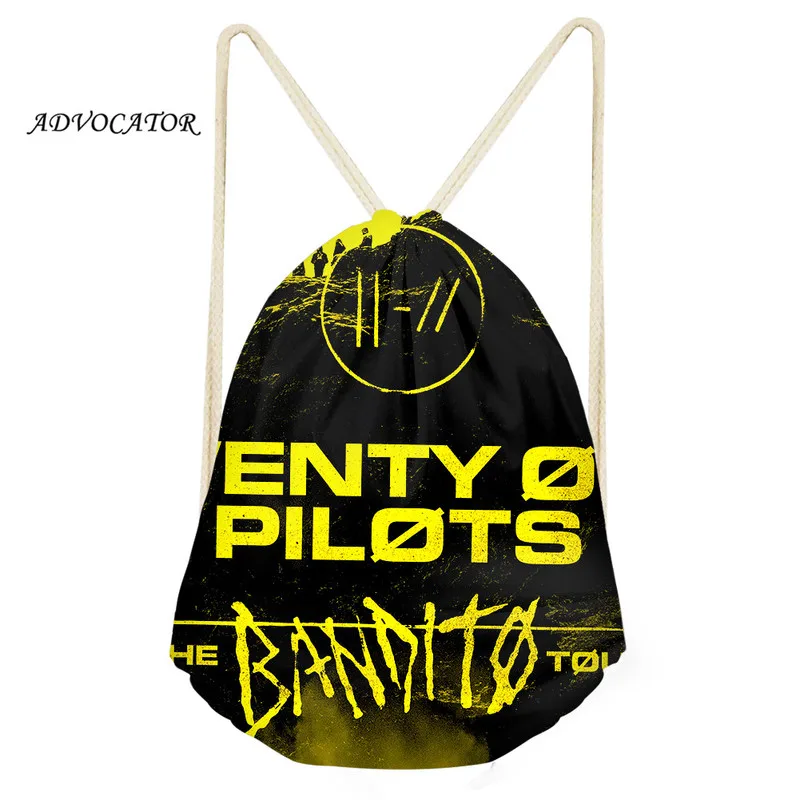ADVOCATOR Twenty One Pilots, спортивная сумка с 3D принтом для женщин и мужчин, водонепроницаемая сумка для хранения с карманом, рюкзак с завязками, Sportta
