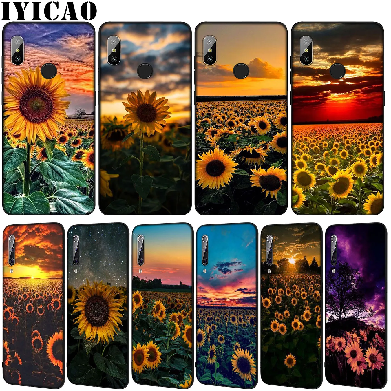 Мягкий силиконовый чехол с цветком желтого подсолнуха для Xiaomi Mi 10 9 9T A3 Pro 8 SE A2 Lite A1