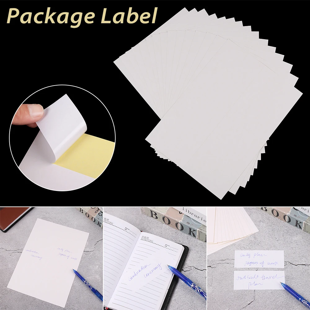 5 Sheets Writable A4 Labels Self Adhesive Sticky Package Label For Inkjet/Laser Printer Splitting Paper School Office Stationery 168pcs set 13x38mm paper label self adhesive sticky white label writable name stickers blank note label bar diy notebook