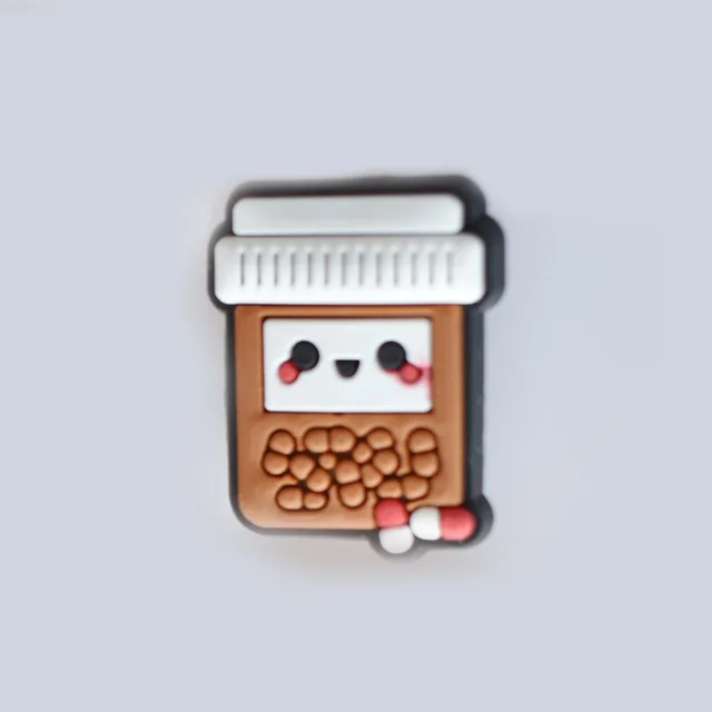 CSBL Cartoon Medical Shoe Ornament VC Flexible Glue Buckle Eva Sandals Shoe Top Ornaments Accessories Croc Kids  Charm 068