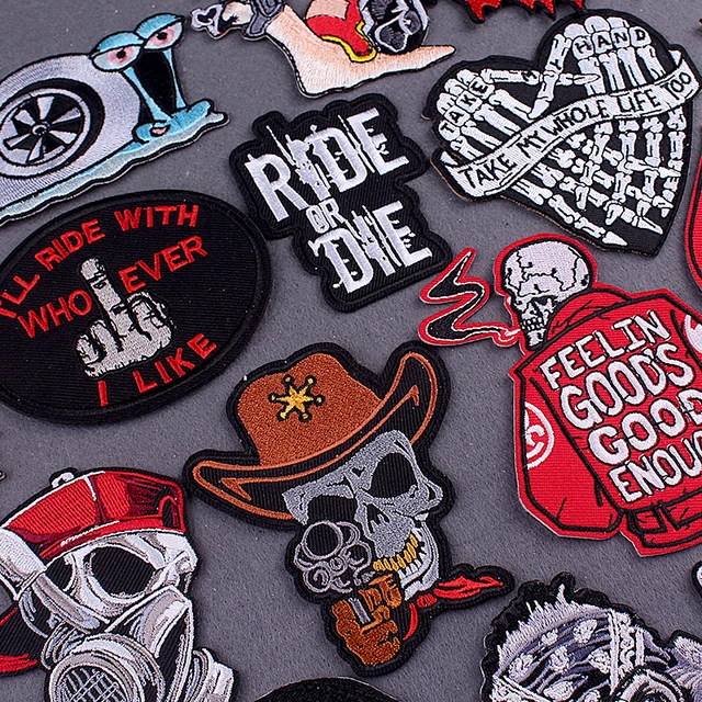 Custom Patches, Custom Embroidered Patches, Creative Embroidery Patch, Iron  on Patches, Embroidery Logo Patch, Embroidered Patches Bikers 