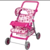 Simulation Doll Double Seat Trolley Girls Toy Children Foldable Hand Push Baby Stroller Pretend Play Doll Accessories 1