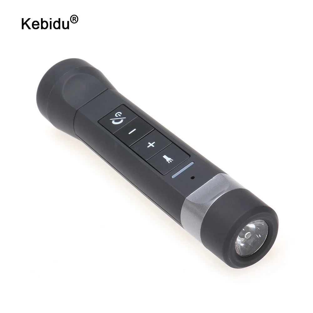 Altavoz Bluetooth recargable por USB para bicicleta brillante, reproductor de música con linterna LED de 2200mAh para luz de ciclismo con Banco de energía