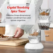 Европейская Хрустальная многослойная банка для специй, набор для соли и перца, бутылка для приправ, кухонная бутылочка для приправ, вращающийся контейнер для хранения