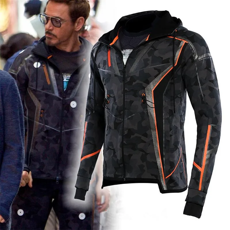 Only Jacket Горячая новинка Мстители Броня Железного человека Tony Stark такой же стиль плащ, костюм для косплея камуфляж досуг куртка брюки Marvel - Цвет: Only Jacket