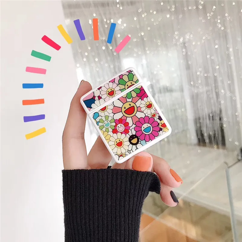 

For AirPod 2 Case 3D Beautiful Sunflower Flower Cartoon Soft Silicone Wireless Cases For Apple Airpods Case Cute Cover Funda