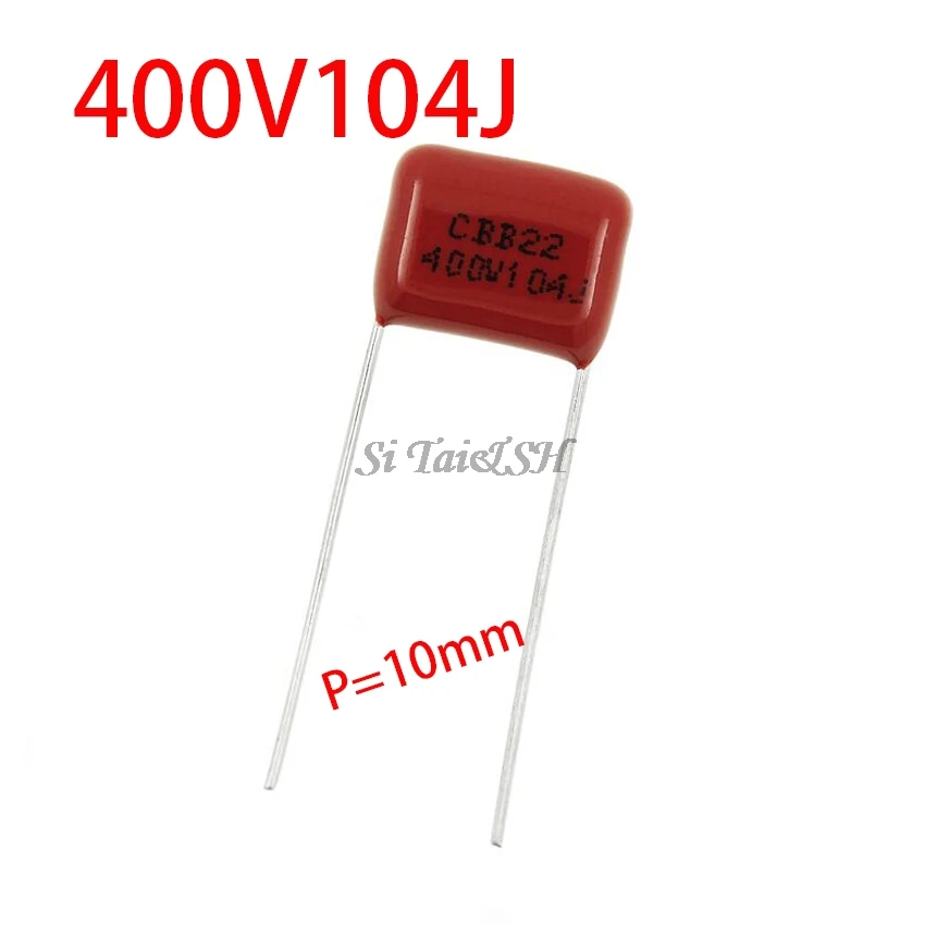 10 шт. 400V104J шаг мм 0 1 мкФ 100NF 400V 104 CBB полипропиленовый пленочный