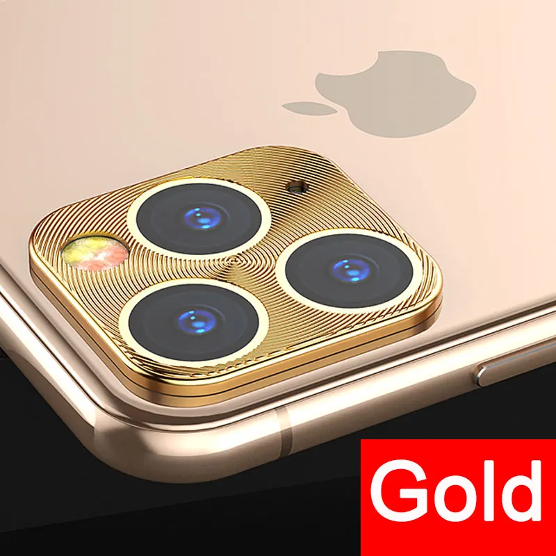 Gold Iphone 11 Pro Max защитный чехол для экрана для iphone 11 Pro защита для камеры металлическое заднее кольцо для объектива для iphone 11 чехол для объектива камеры - Цвет: Gold