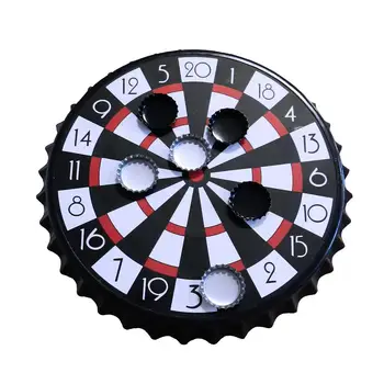 

10 Inch Darts Board Bottle Cap Magnetic Darts Board Game Set Party Supplies For Adults Party Treat Great Gift