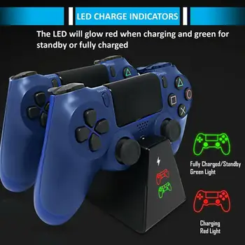 

NEW Dual USB Charging Dock Station Stand for PS4/SLIM/PRO Game Controller Handle Charger Cradle Bracket for PS4 Slim Controller