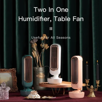 

2 in 1 Humidification Tower Fan 3 Speed Wind Ultrasonic USB Humidifer Air Cooling Water Diffuser Aroma Diffuser for Home Office