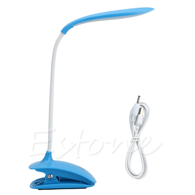 Гибкий USB Перезаряжаемый сенсорный светодиодный светильник для чтения с клипсой