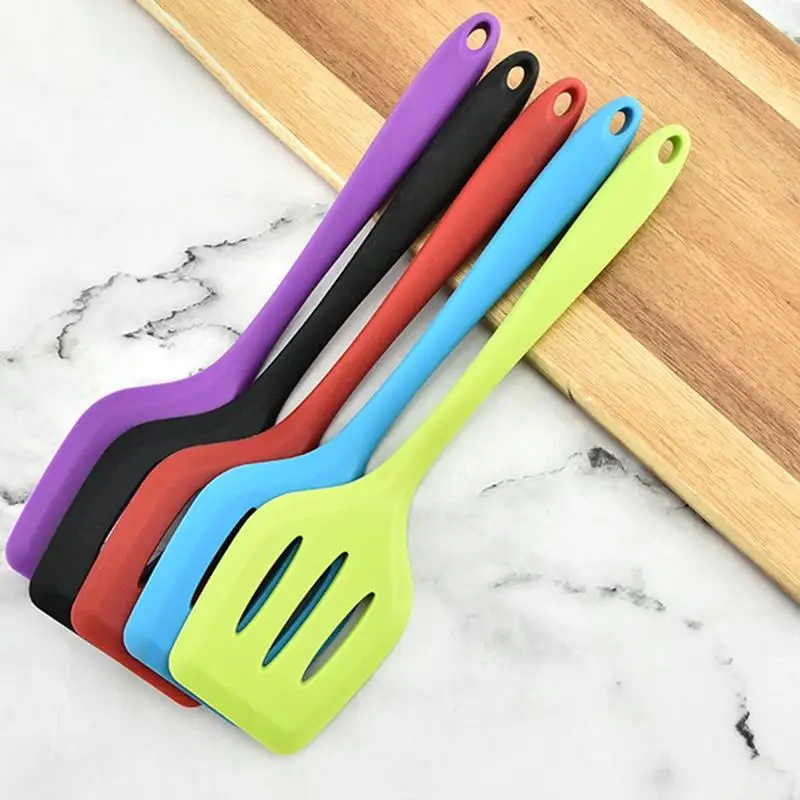 1pc Kitchen Cooking Turner Silicone Slotted Cooking Spatula Utensil For Home Kitchen Tools Accessories