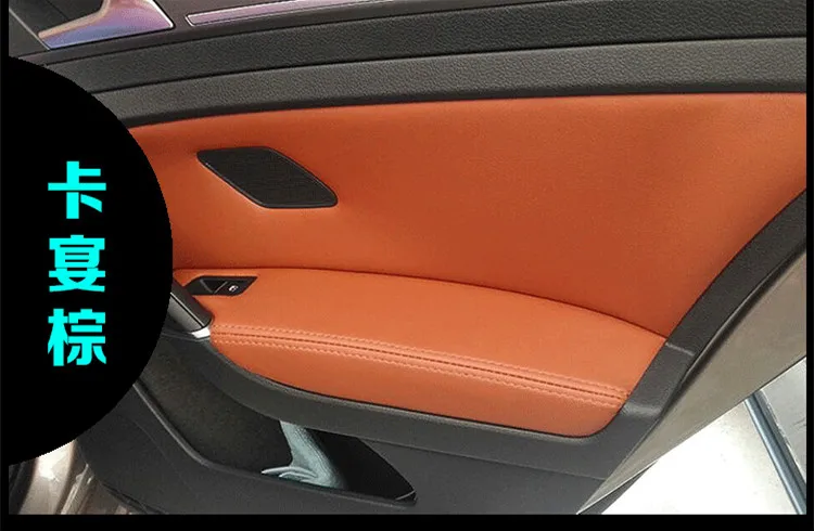 Микрофибра кожа защитные двери внутри панели центральный подлокотник отделка декорированная Крышка для Volkswagen VW Golf 7/7,5 CAB071