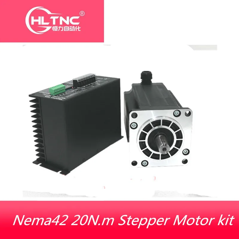 1 Nema 42 20N.m шаговый двигатель + приводные комплекты 3 фазный 6.9A 110 мм NEMA42 для CNC