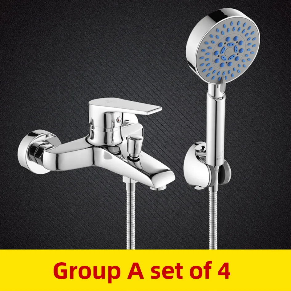 

Solid Brass Showering Faucet Bath Shower Tap Bathroom Copper Chrome-plated Shower Faucet Set Shower Fixtures