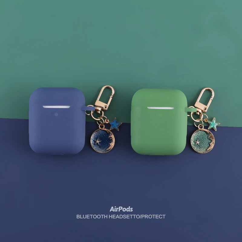 Для Apple Airpods 2 Чехол Dream Star беспроводной Bluetooth защитный чехол для наушников с гладкой сенсорной зарядной коробкой Защитная крышка