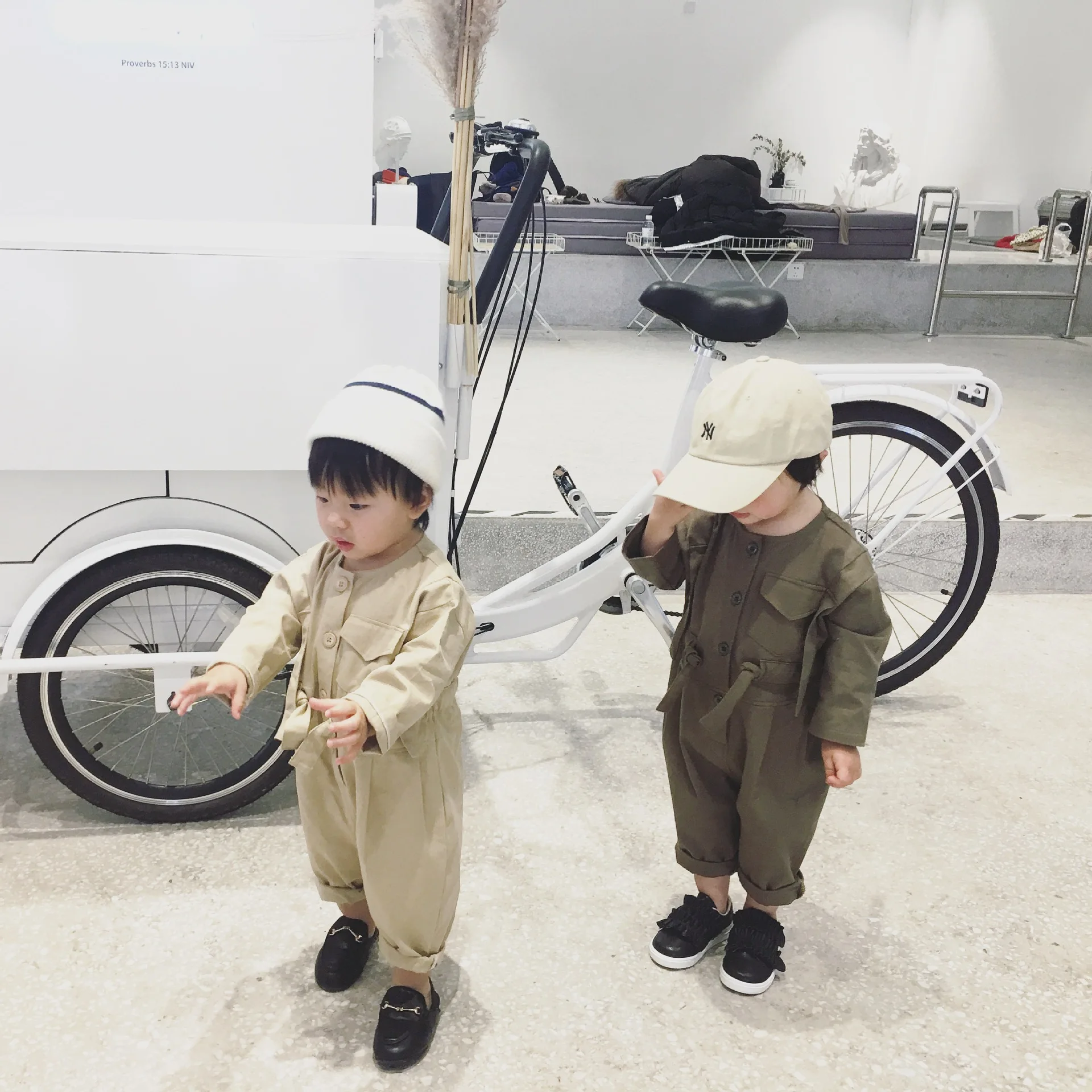 Детский осенне-зимний костюм для ползания комбинезон с длинными рукавами для мальчиков и девочек