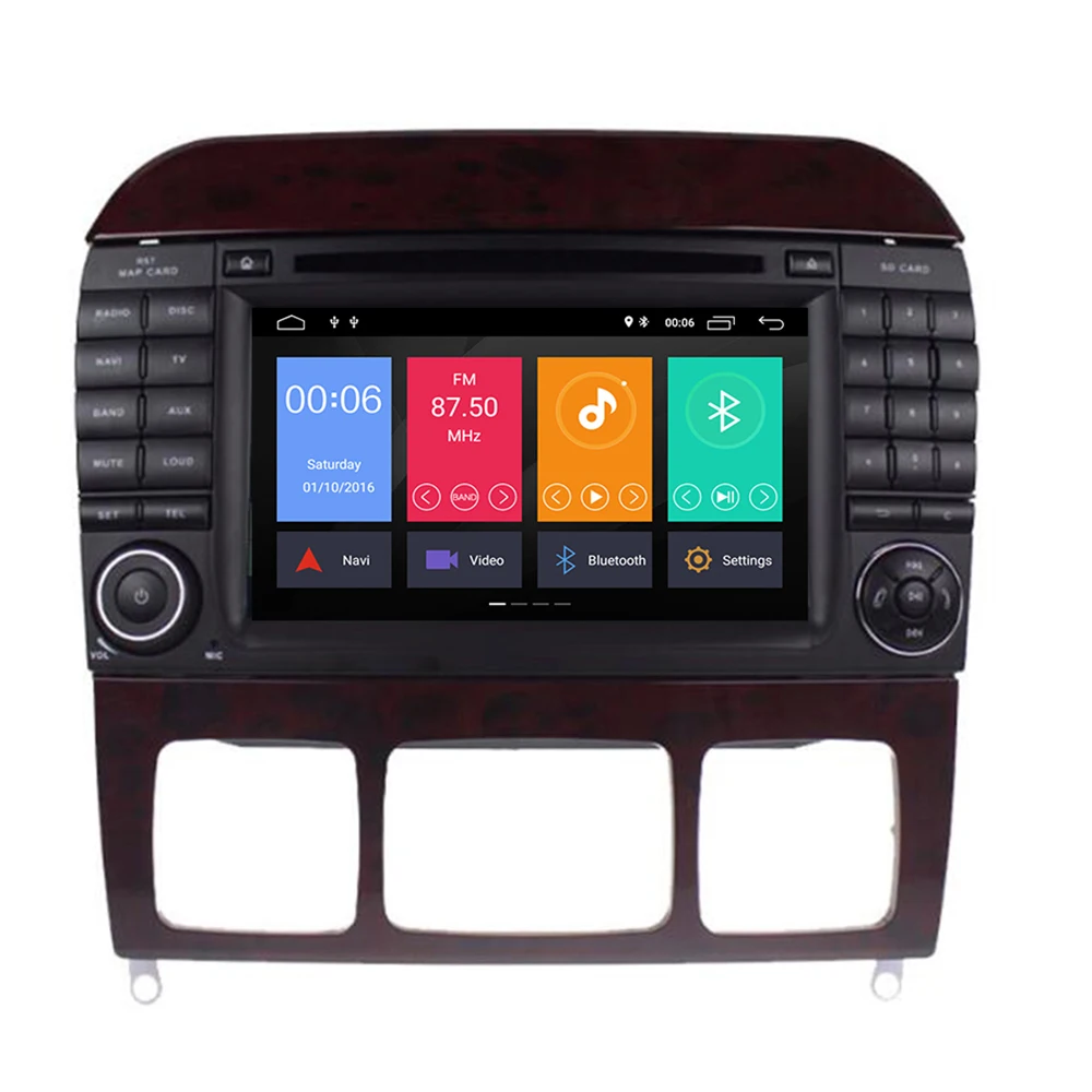 Top IPS DSP 8 Core 4G RAM 2 din Android 9 Car radiio Multimedia player dvd GPS For Benz/S280/S320/S350/S400/S500/W220/W215/C S Class 4