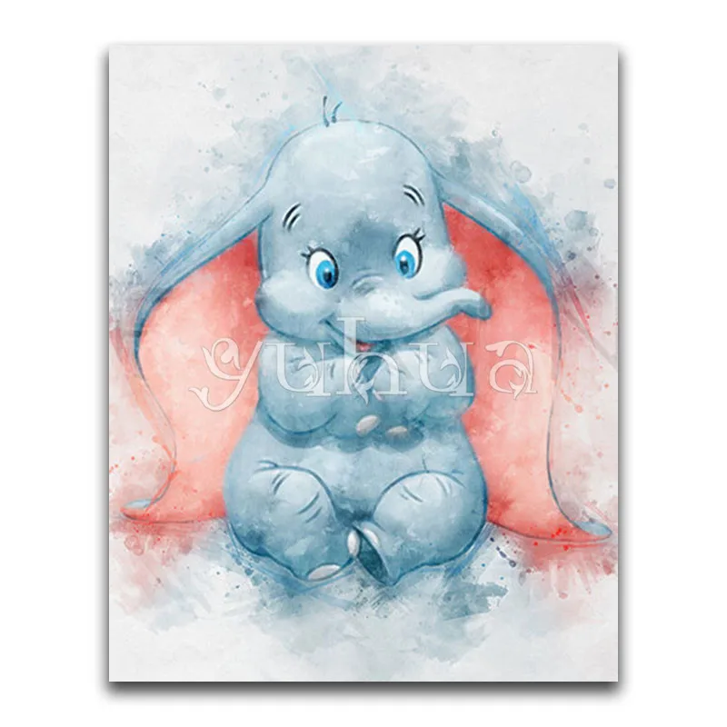 5D бриллиант картина мультфильм Dumbo Микки лев Король Кошка Животное полный квадратный алмаз вышивка крестиком Мозаика из круглых бриллиантов - Цвет: 8