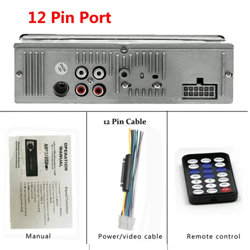 12 Pin Port Bluetooth стерео радио FM Aux вход приемник SD USB JSD-520 12 В в-тире 1 Din автомобильный MP3 мультимедийный плеер автомобиль Teana радио - Цвет: 12 Pin Port