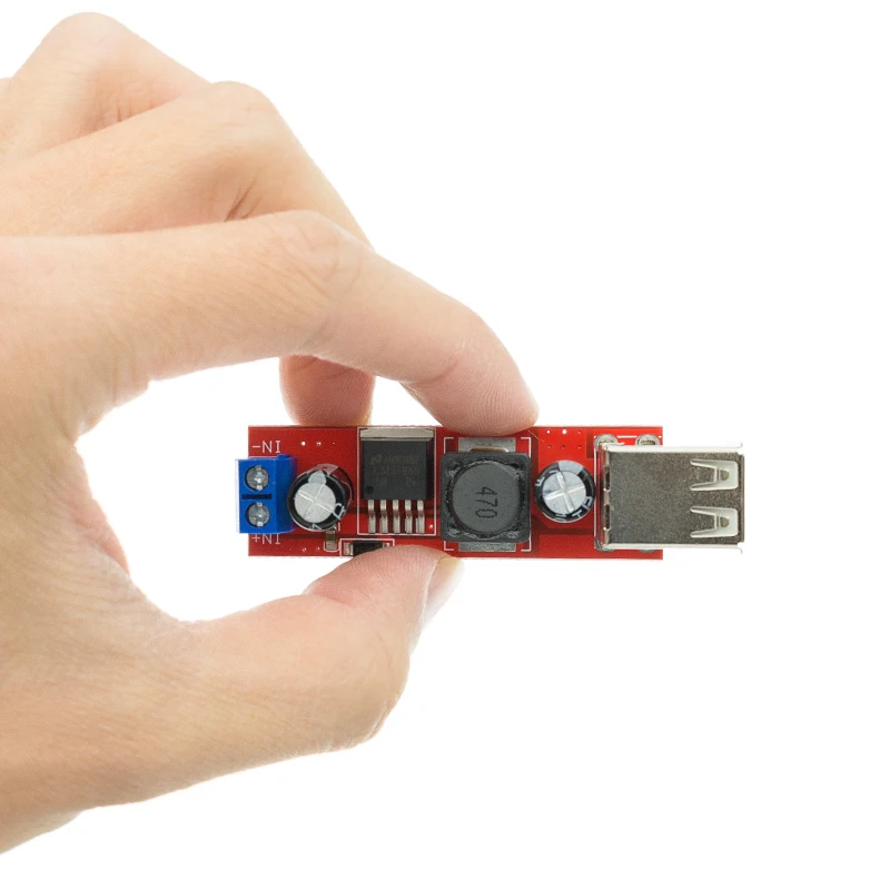 Dual USB Car Charger Module - 5V 3A DC-DC Step-down Converter