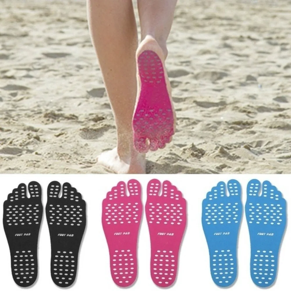 Pegatinas invisibles para zapatos de playa, plantillas aislantes para la playa, almohadillas de playa, flexibles, antideslizantes