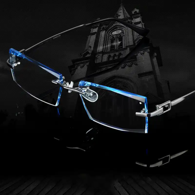 titanium rimless glasses online
