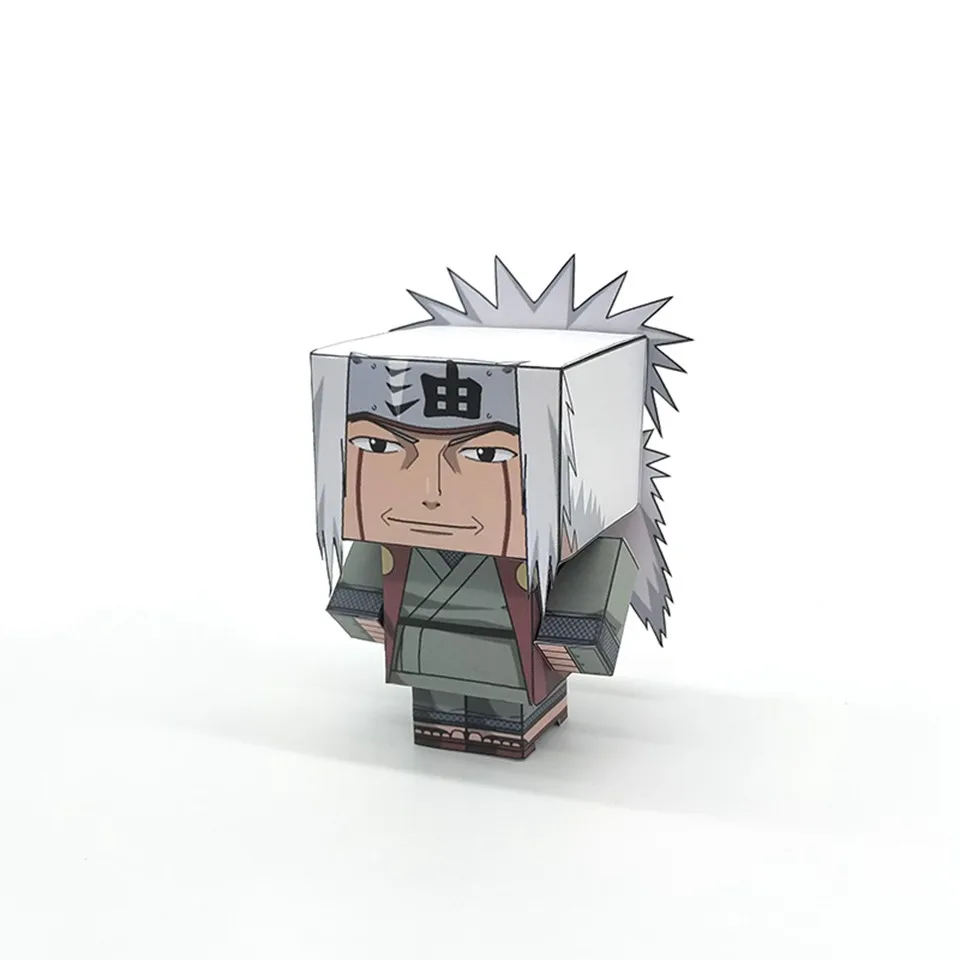 Naruto Jiraiya Складная резка Мини Милая 3D бумажная модель бумажное ремесло Аниме Фигурка DIY Cubee дети взрослые ремесло игрушки MG-027