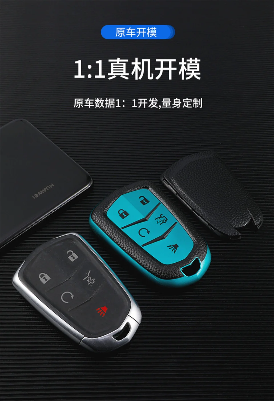 Cover per chiave/telecomando per Cadillac ESV Escalade CTS XTS SRX ATS 2015 2016 2017 2018 CT5 XT5 XT6 accessori Auto - He12bfe46304e406499564689d0cbbe42t