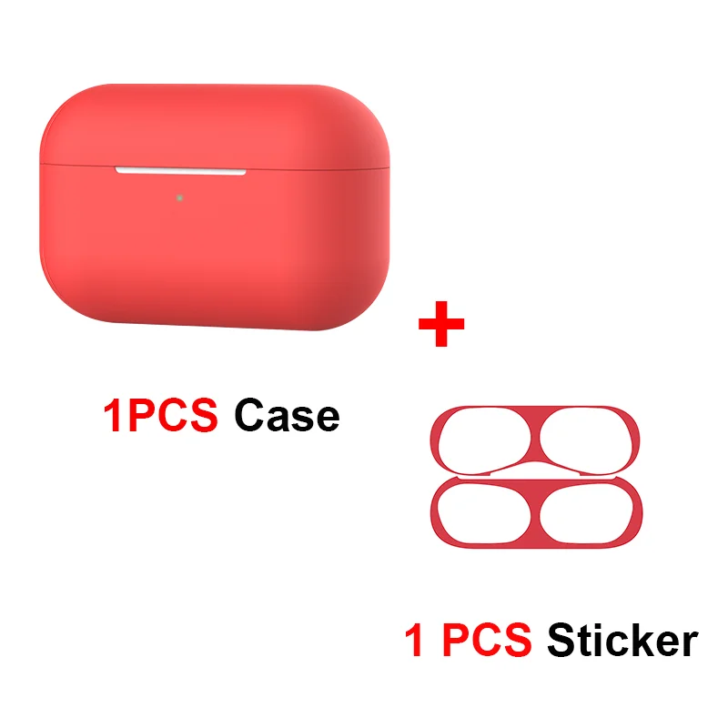 

Shockproof Earphone Case With Ultra-thin Metal Sticker For Airpods Pro 2 in 1 Cover And Sticker For AirPods 3 Charging Box