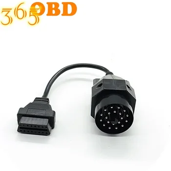 

10Pcs OBD1 OBD2 Diagnostic Adapter For BMW 20Pin to OBD2 16Pin Female Connector Full Pin Fits for BMW 20 Pin to OBDII 16 Pin