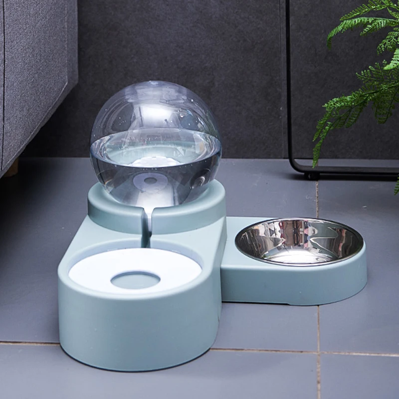 Pet Dog Cat Bowl Fountain Automatic Food Water Feeder Container Dispenser For Dogs Cats Drinking High Quality Pet Products Sale