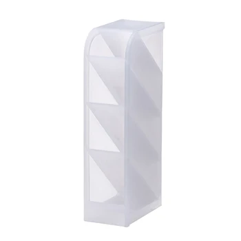 

Fashion 4 Grid Desktop Pen Holder Pencil Makeup Brush Cosmetic Organizer Box Large Capacity Home Office Storage Container Case