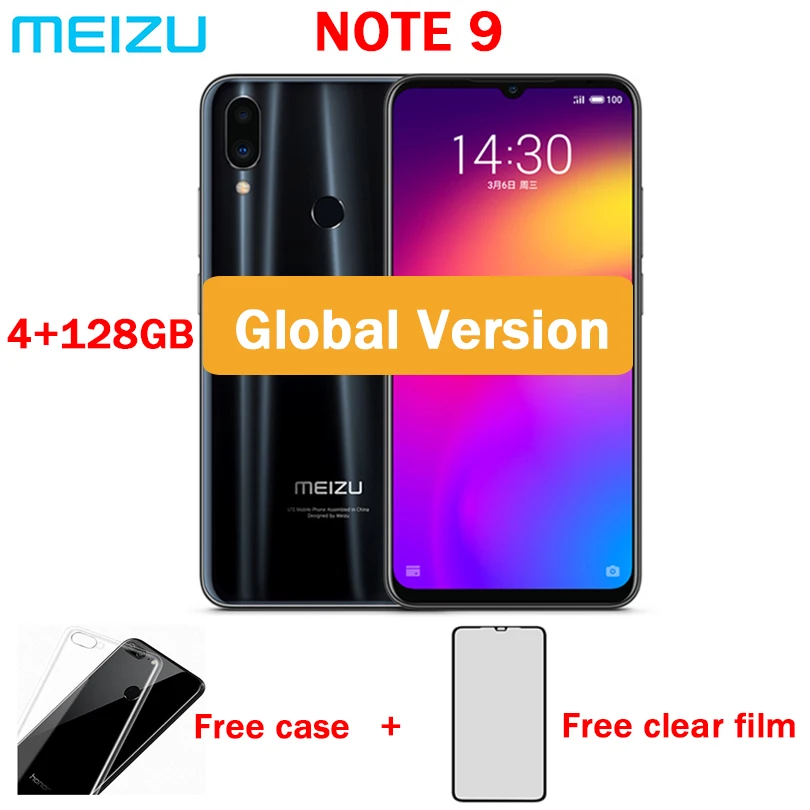 Inlock глобальная прошивка meizu Note 9 48.0MP камера Snapdragon 675 4 Гб 128 ГБ отпечаток пальца